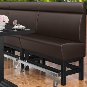 MIAMI | Counter Height Banquette Bench | W:H 140 x 158 cm | Brown | Smooth | Leather