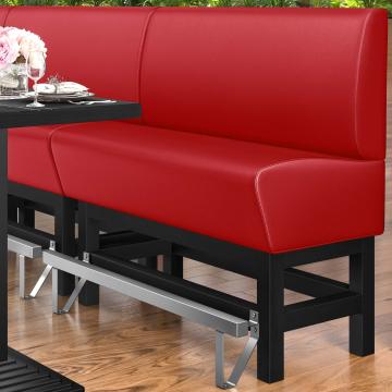 MIAMI | Counter Height Banquette Bench | W:H 100 x 133 cm | Red | Smooth | Leather
