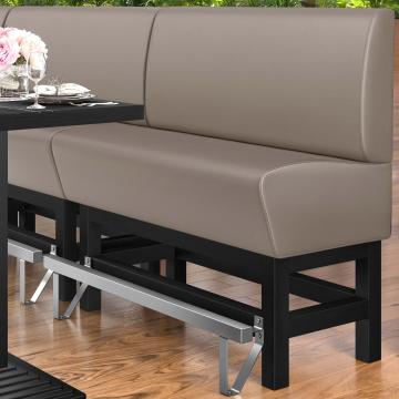MIAMI | Counter Height Banquette Bench | W:H 200 x 133 cm | Taupe | Smooth | Leather