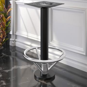 MILAN FOOT | High Table Base | Stainless steel | Foot: Ø 18 cm | Column: 7.6 x 105 cm | Floor mounting