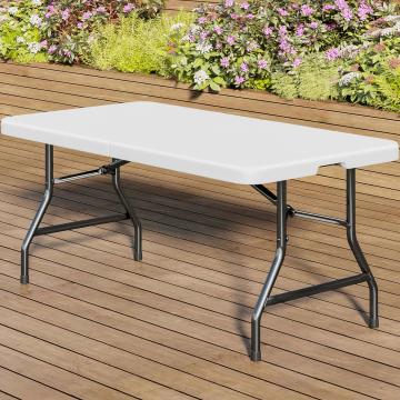 MIO | Foldbart festbord | B:D 183 x 76 cm | Hvid | Sammenfoldelig | Rektangulær