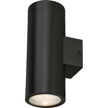 MIRA udendørs væglampe sort aluminium moderne op og ned spotlight 20W 2xGU10 20cm IP44