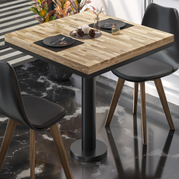 MML | Bistro Solid Table | Square | 80 x 80 x 77 cm | Wenge Black / Black