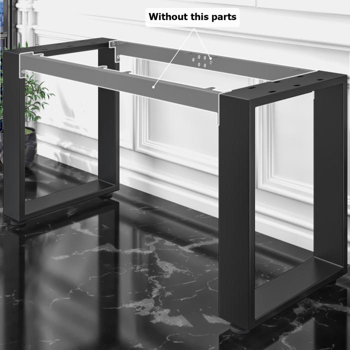 MORENA | U Shaped Bar Table Legs | Black | Feet: 12x12cm | W58xH105cm - GGM  Möbel International GmbH