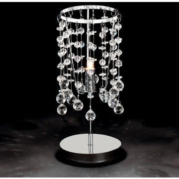 Lampa stołowa kryształowa kula ↥320mm | kryształowa | nowoczesna | chrom