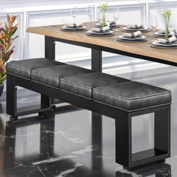 MORENA | Lounge Bench W:H 160 x 48cm | 12mm | Black/ Black