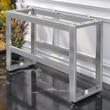 MORENA | High bench frame L: W:H 115 x 40 x 73 cm | 6 cm | Stainless steel