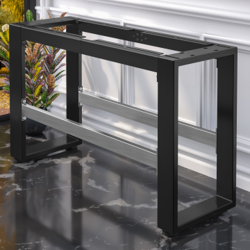 MORENA | High bench frame L: W:H 127 x 40 x 73 cm | 12 cm | Black