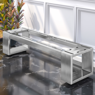 MORENA | Bench frame L: W:H 127 x 40 x 43 cm | 12 cm | Stainless steel