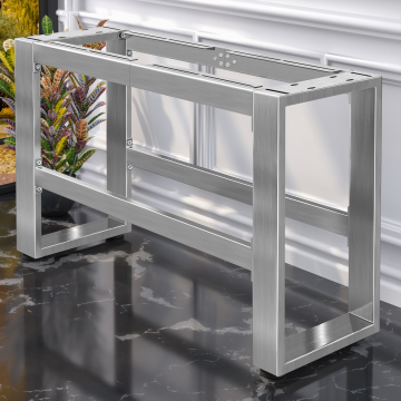 MORENA | High bench frame L: W:H 127 x 40 x 73 cm | 12 cm | Stainless steel