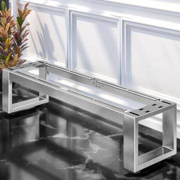 MORENA | Bench frame L: W:H 131 x 40 x 43 cm | 8/cm | Stainless steel