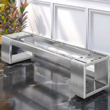 MORENA | Bench frame L: W:H 135 x 40 x 43 | 16 cm | Stainless steel