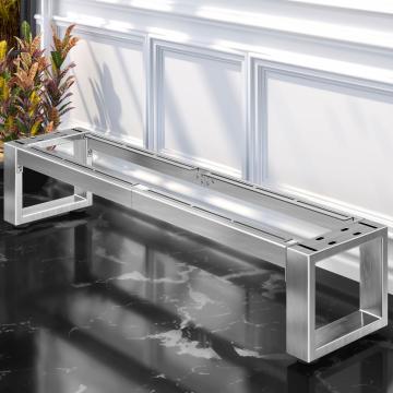 MORENA | Bench frame L: W:H 163 x 40 x 43 cm | 8/cm | Stainless steel