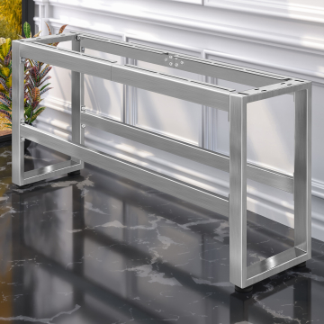 MORENA | High bench frame L: W:H 159 x 40 x 73 cm | 6 cm | Stainless steel