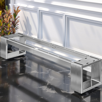 MORENA | Bench frame L: W:H 167 x 40 x 43 | 16 cm | Stainless steel