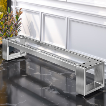 MORENA | Bench frame L: W:H 171 x 40 x 43 cm | 12 cm | Stainless steel