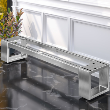 MORENA | Bench frame L: W:H 147 x 40 x 43 | 16 cm | Stainless steel