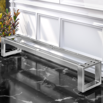 MORENA | Bench frame L: W:H 183 x 40 x 43 cm | 8/cm | Stainless steel