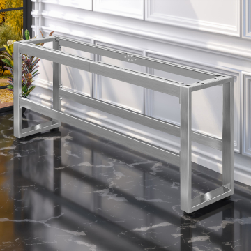 MORENA | High bench frame L: W:H 179 x 40 x 73 cm | 6 cm | Stainless steel