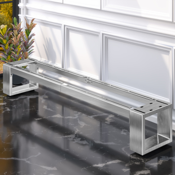 MORENA | Bench frame L: W:H 191 x 40 x 43 cm | 12 cm | Stainless steel