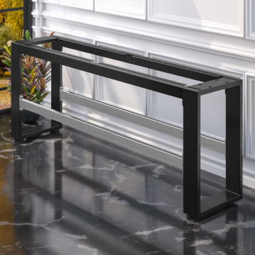 MORENA | High bench frame L: W:H 191 x 40 x 73 cm | 12 cm | Black