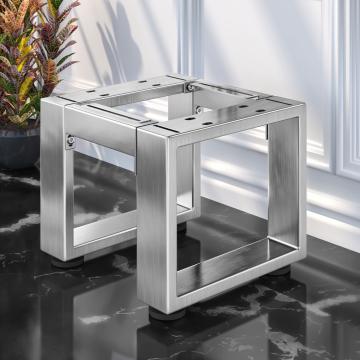 MORENA | stool frame L: W:H 39 x 40 x 43 cm | 6 cm | stainless steel