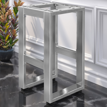 MORENA | stool frame L: W:H 39 x 40 x 73 cm | 6 cm | stainless steel