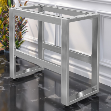 MORENA | High bench frame L: W:H 75 x 40 x 73 cm | 6 cm | Stainless steel