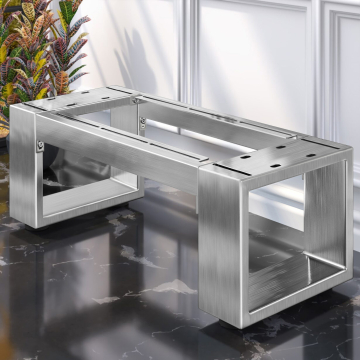 MORENA | Bench frame L: W:H 87 x 40 x 43 cm | 12 cm | Stainless steel