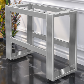MORENA | High bench frame L: W:H 87 x 40 x 73 cm | 12 cm | Stainless steel