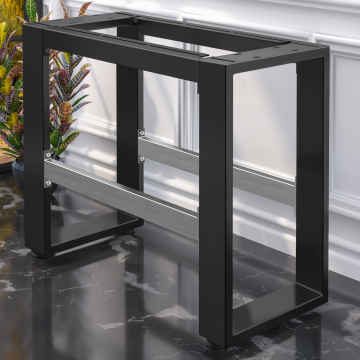 MORENA | High bench frame L: W:H 87 x 40 x 73 cm | 12 cm | Black