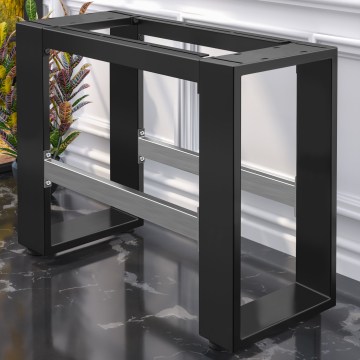 MORENA | High bench frame L: W:H 95 x 40 x 73 | 16 cm | Black
