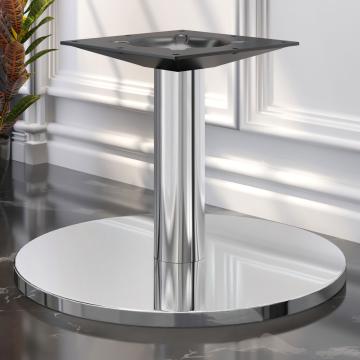 NIZZA | Bistro Lounge table frame | Stainless steel | Base:: Ø50cm | Column: 7.6 x 36 cm