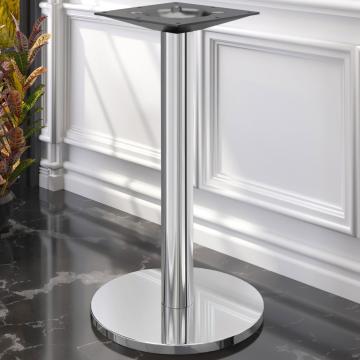 NIZZA | High Table Base | Stainless steel | Foot: Ø 45 cm | Column: 7.6 x 105 cm