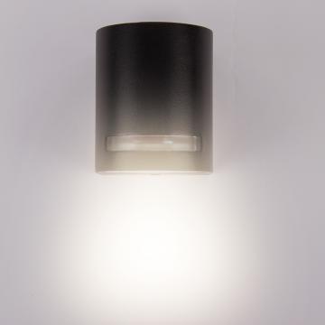 NORA Buitenwandlamp Zwart Alu Modern Omhoog & Omlaag Spotlight 11W GU10 8cm IP44