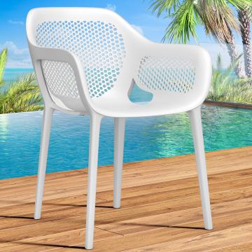 PALAWAN | Krzesło w muszli | Biały | Plastik | Możliwość układania w stosy