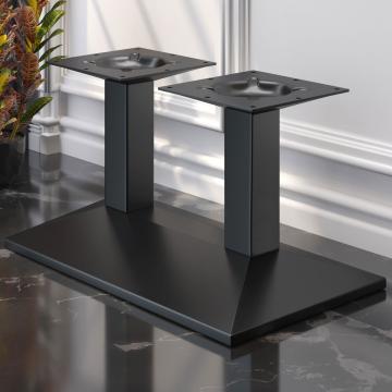 PALMA | Pied de table double pour table basse | Noir | L:P 40 x 73 cm | Colonne : 6 x 40 cm