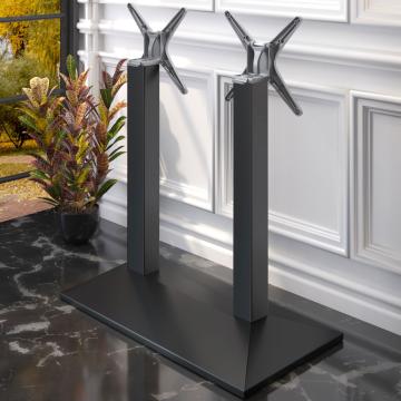 PALMA | Double Column Bar Table Base | Black | W:D 40 x 73 cm | Column: 8 x 109 cm | Foldable