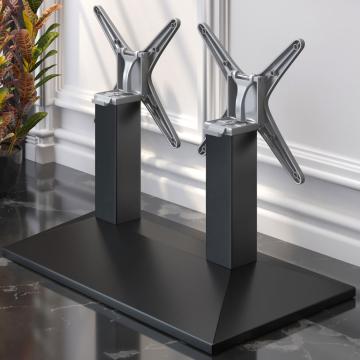 PALMA | Double Column Lounge Height Table Base | Black | W:D 40 x 73 cm | Column: 8 x 40 cm | Foldable