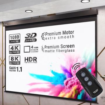 PANTERA | Electric Projector Screen | 240 x 240 cm | 134" | 1:1 | Premium tubular motor | 4K/8K Ultra HDR 3D