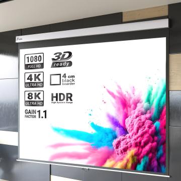 PANTERA | Pull Down Projector Screen | 200 x 200 cm | 111" | 1:1 | Manual | 4K/8K Ultra HDR 3D