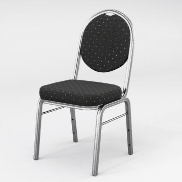 PAOLA | Banquet Chair | Black | Fabric | Stackable