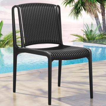 PAVIA | Plastic chair | Black | Plastic | Stackable