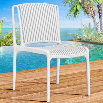PAVIA | Plastic chair | White | Plastic | Stackable
