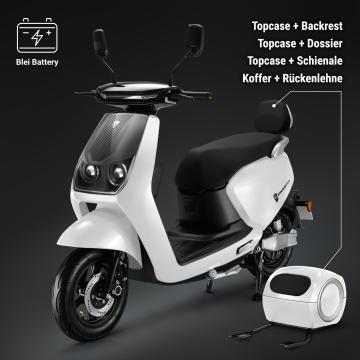 FANTOM | Elektrisk scooter | Bly-syre batteri | 1200 watt | 60 km | 42 km/t | Hvit