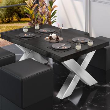 PJ | Bistro Lounge Table | 120x70xH41cm | Wenge-Black/ Stainless Steel