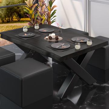 PJ | Table de salon Bistro | 120x70xH41cm | Noir wengé/ Noir