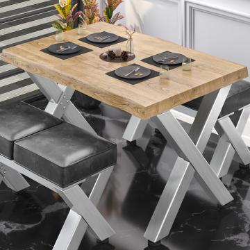 PJ | Bistro Table | 120x70xH78cm | Oak/ Stainless Steel