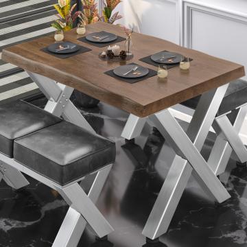 PJ | Bistro Table | 120x70xH78cm | Walnut/ Stainless Steel