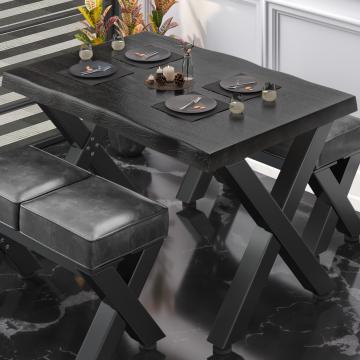 PJ | Table Bistro | 120x70xH78cm | Noir wengé/ Noir